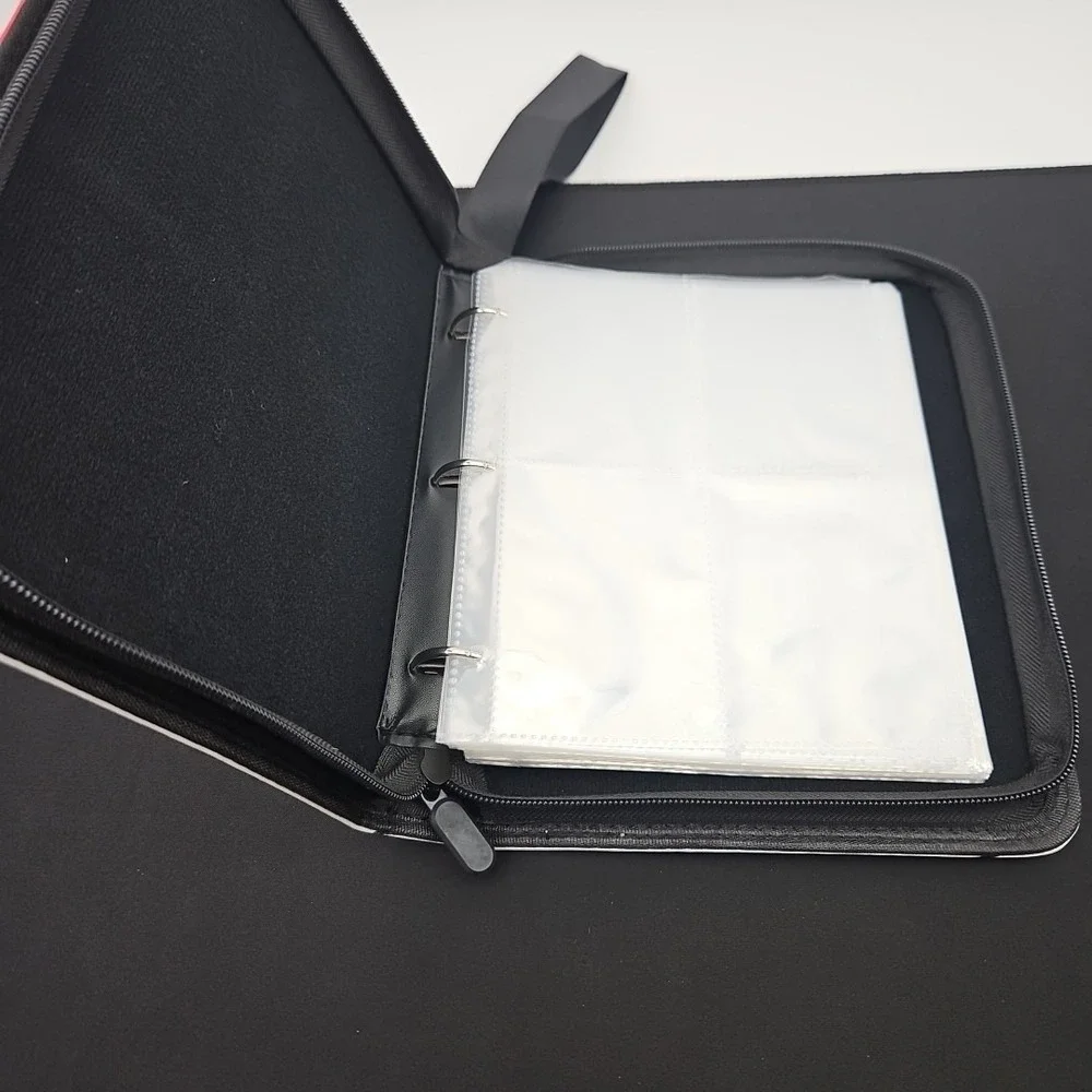 Pokemon Card Binder Holder‎ With 50 Plastic Card Storage Pages New